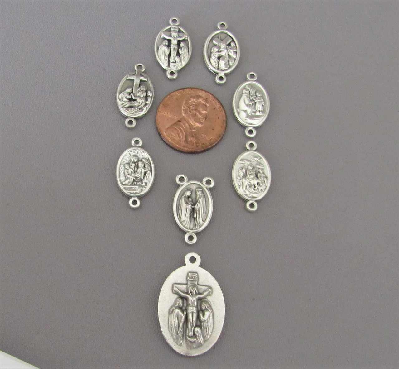 7 Sorrows Dolors Chaplet Set ~ 8 pc SILVER