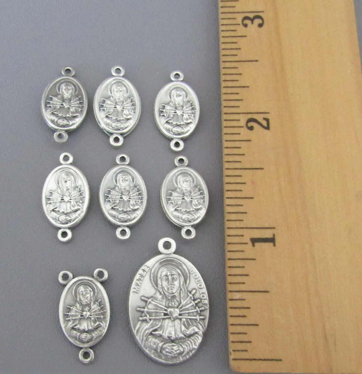 7 Sorrows Dolors Chaplet Set ~ 8 pc SILVER