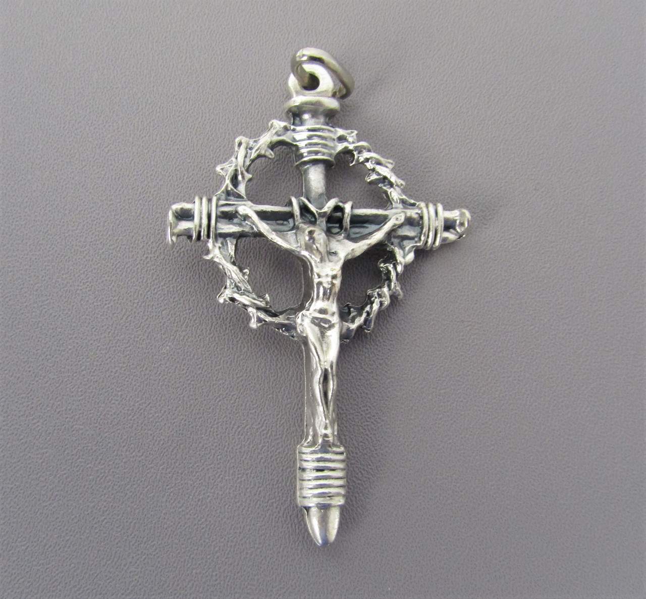 LARGE Crown of Thorn Rosary CRUCIFIX