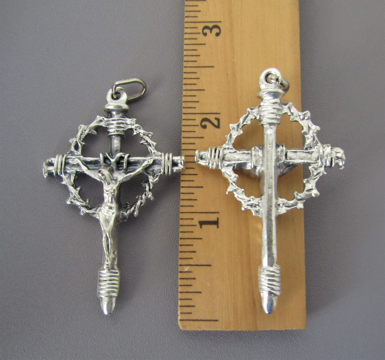 LARGE Crown of Thorn Rosary CRUCIFIX
