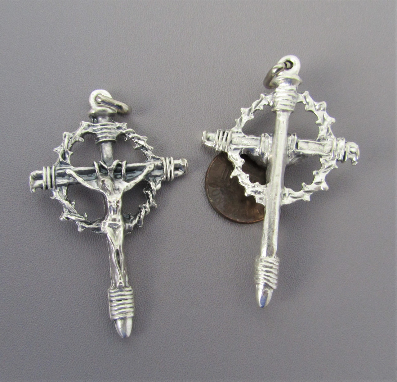 LARGE Crown of Thorn Rosary CRUCIFIX