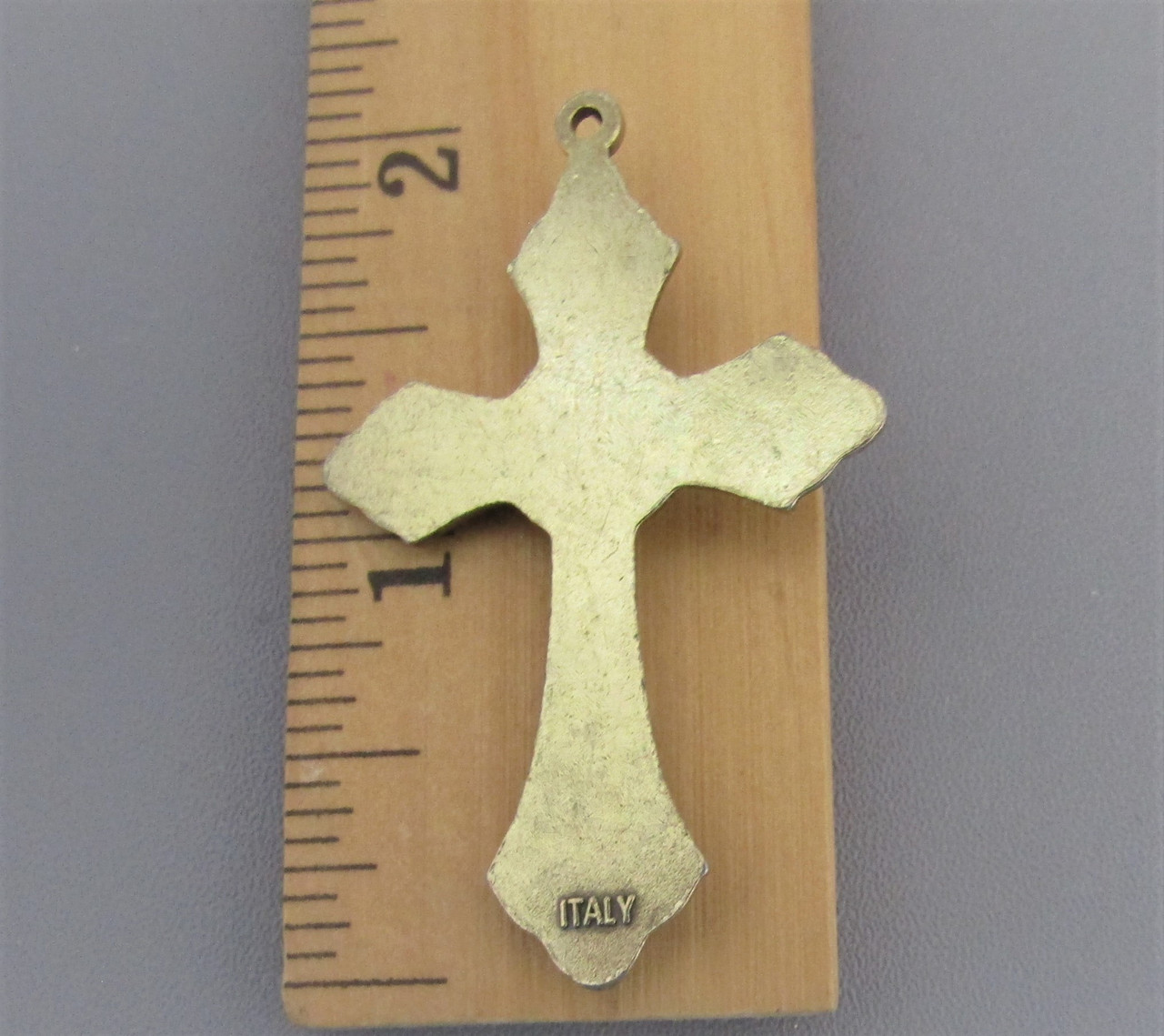 GRAPE Rosary Crucifix 2" LARGE Bronze