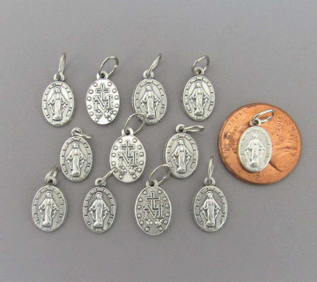 Miraculous Medal Charm TINY ~Lot 12