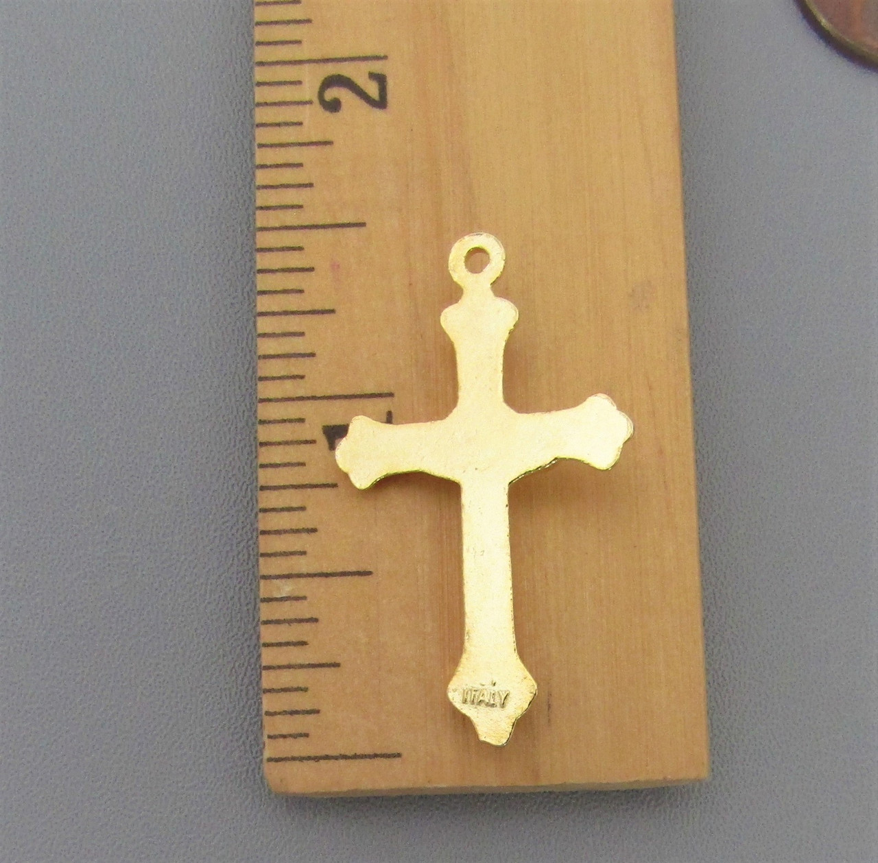 Teardrop 1" Crucifix GOLD -Lot 6