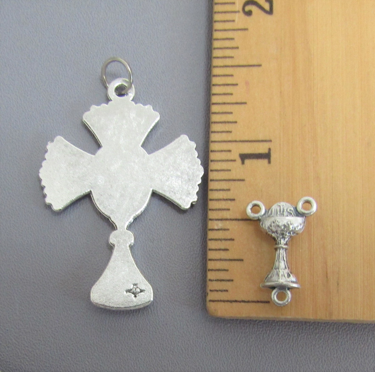CHALICE Cross & CENTER - First 1st Communion Rosary Set