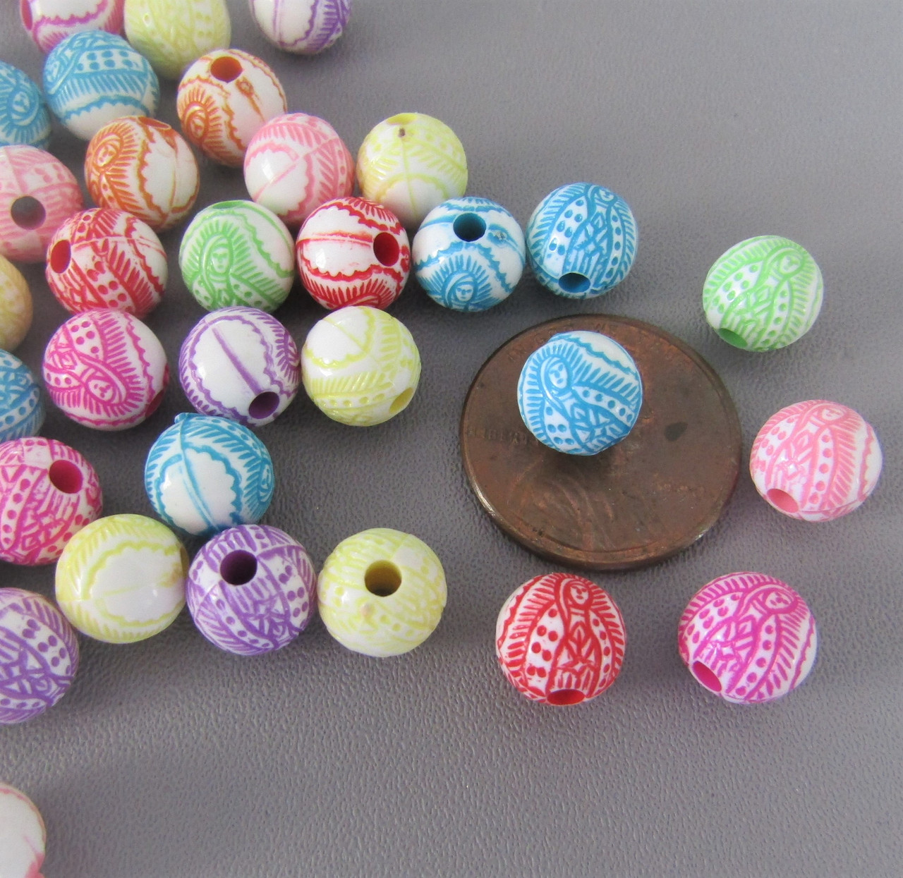 120 Lady of Guadalupe Beads ~ 8mm Multi Color