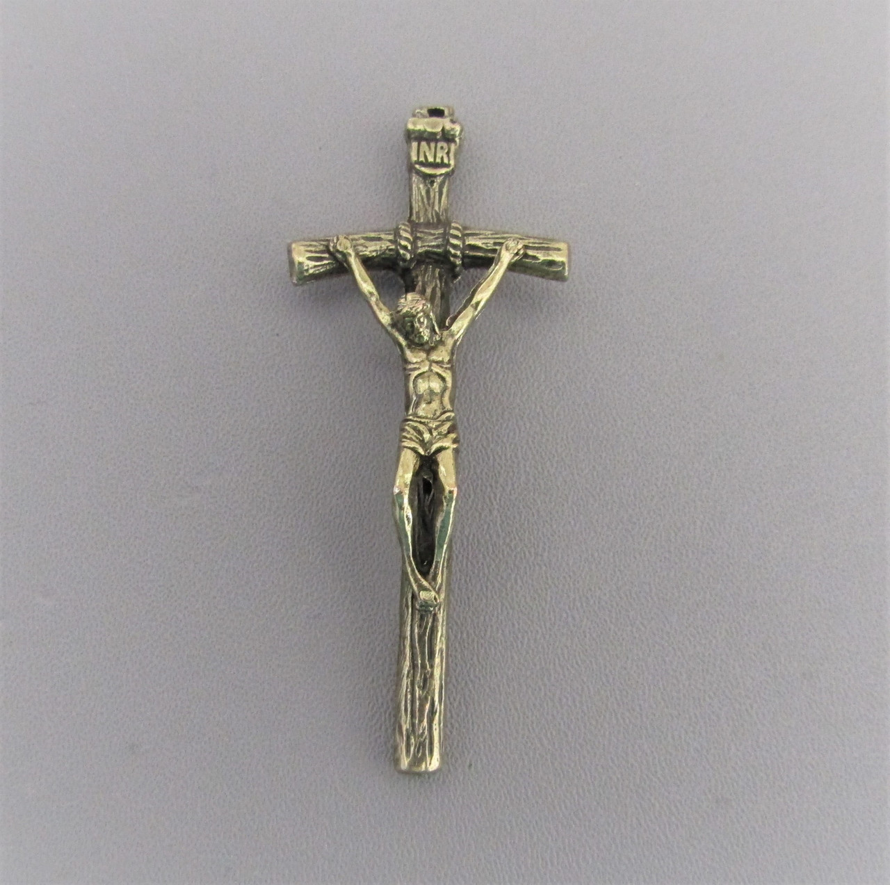 PAPAL Rosary Crucifix 2.25" Large Bronze