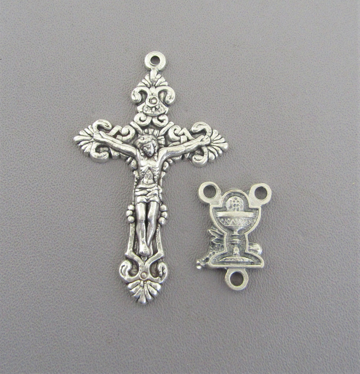 Filigree CENTER & CRUCIFIX First 1st Communion 