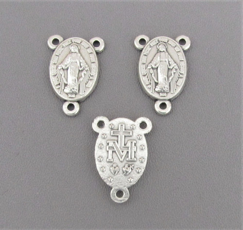 Miraculous Oval Rosary Center .75" ~ Lot 3