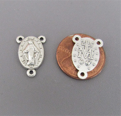 Miraculous Oval Rosary Center .75" ~ Lot 3