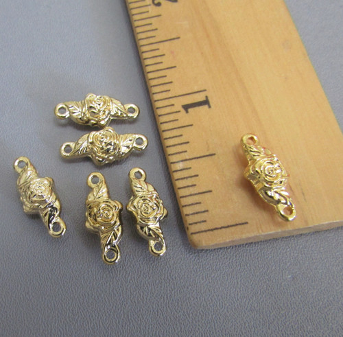 Rose OUR FATHER Beads ~ 12 pkg GOLD