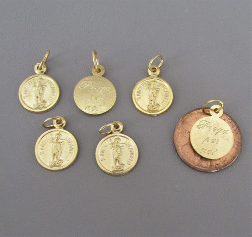 Saint MICHAEL Holy Medal SMALL Gold ~ Lot 6