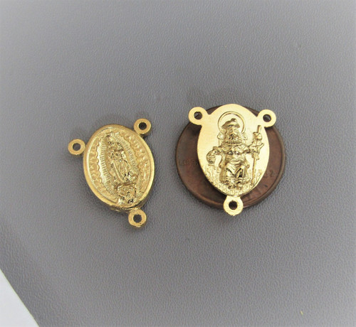 Lady Guadalupe Center OVAL Gold - Lot 3