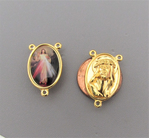 Divine Mercy Jesus Center Large GOLD -Lot 3