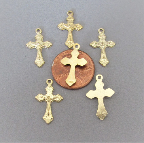 Tiny GRAPE Rosary Crucifix GOLD -Lot 6