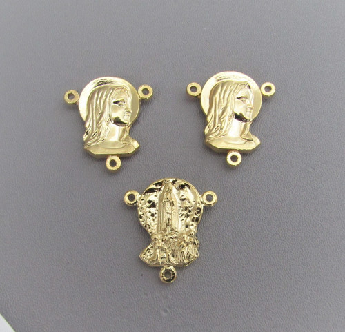 Face of Madonna/Fatima Rosary Center GOLD - Lot 3