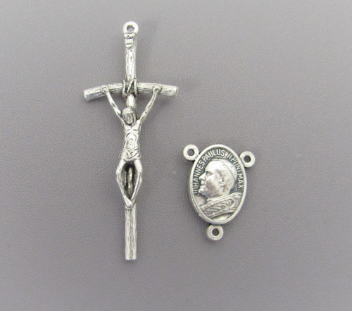 Rosary CENTER & CRUCIFIX Set Pope John Paul II