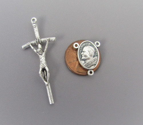 Rosary CENTER & CRUCIFIX Set Pope John Paul II