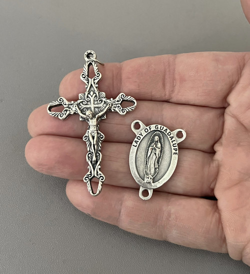 Rosary CENTER & CRUCIFIX Lady Guadalupe