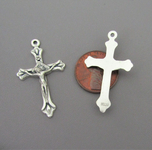 Teardrop 1" Crucifix SILVER -Lot 6