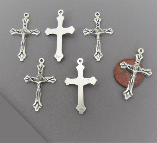 Teardrop 1" Crucifix SILVER -Lot 6