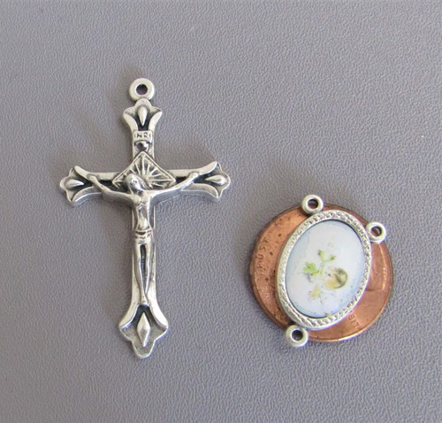 Rosary CENTER & CRUCIFIX First 1st Communion BOY