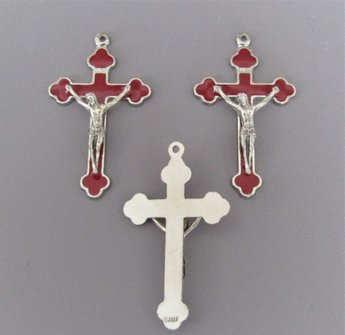 RED 1.5" Rosary CRUCIFIX -Lot 3