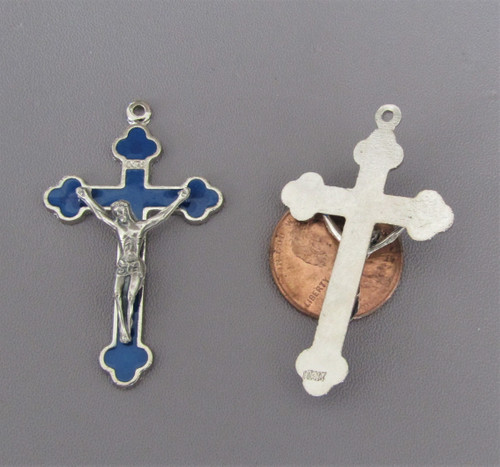 BLUE 1.5" Rosary CRUCIFIX -Lot 3