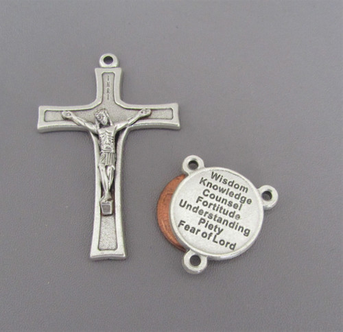 Rosary CENTER & CRUCIFIX Gifts Holy Spirit