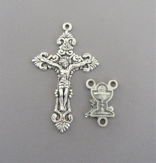 Filigree CENTER & CRUCIFIX First 1st Communion 