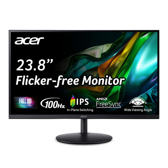 Acer SH242Y - 23.8" Monitor FullHD 1920x1080 100Hz IPS 16:9 1ms 250Nit HDMI | SH242Y EBMIHUX | UM.QS2AA.E06