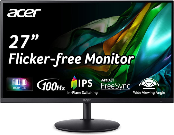Acer SH2 - 27" Monitor FullHD 1920x1080 16:9 100Hz IPS 1ms 250Nit HDMI | SH272 EBMIHUX | UM.HS2AA.E08