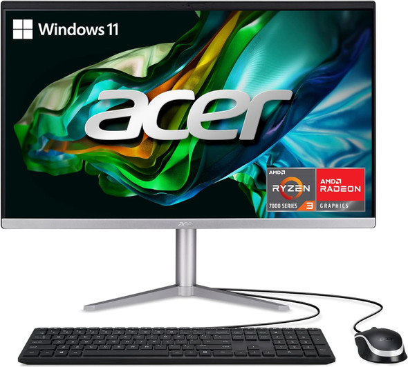 Acer Aspire C24 - 23.8" AIO AMD Ryzen 3 7320U 2.40GHz 8GB RAM 512GB SSD W11H | C24-1300-UR31 | DQ.BKRAA.001