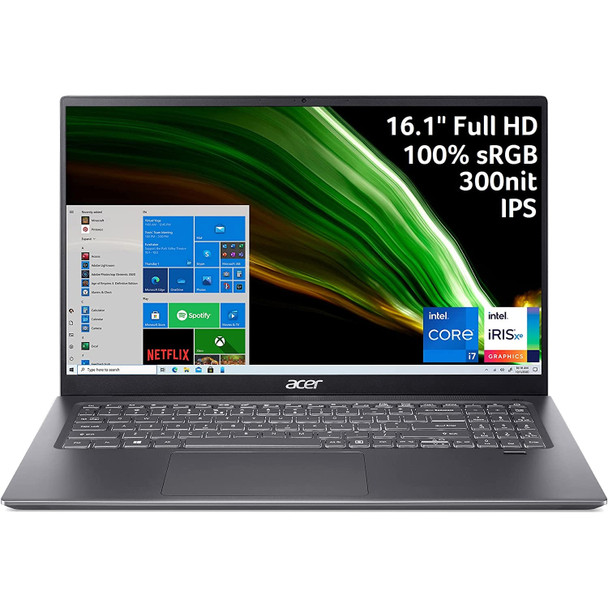 Acer Swift 3 - 16.1" Laptop Intel Core i5-11300H 3.10GHz 8GB RAM 512GB SSD W11H | SF316-51-55BH | NX.ABDAA.006