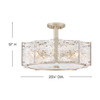 Fredrick Ramond - FR41603GG - LED Semi-Flush Mount - Florian - Glacial
