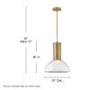 Fredrick Ramond - FR41577LCB-LL - LED Pendant - Ombra - Lacquered Brass