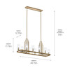 Kichler - 52413BNB - Ten Light Linear Chandelier - Kimrose - Brushed Natural Brass