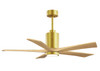 Matthews Fan Company - PA5-BRBR-LM-52 - 52" Ceiling Fan - Patricia-5 - Brushed Brass