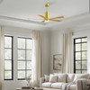 Matthews Fan Company - PA5-BRBR-LM-52 - 52" Ceiling Fan - Patricia-5 - Brushed Brass