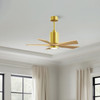 Matthews Fan Company - PA5-BRBR-LM-42 - 42" Ceiling Fan - Patricia-5 - Brushed Brass