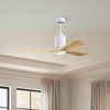 Matthews Fan Company - PA3-WH-LM-60 - 60" Ceiling Fan - Patricia-3 - Gloss White