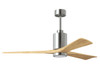 Matthews Fan Company - PA3-CR-LM-60 - 60" Ceiling Fan - Patricia-3 - Polished Chrome