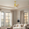 Matthews Fan Company - PA3-BRBR-LM-52 - 52" Ceiling Fan - Patricia-3 - Brushed Brass