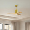 Matthews Fan Company - PA3-BRBR-LM-42 - 42" Ceiling Fan - Patricia-3 - Brushed Brass