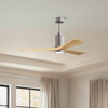 Matthews Fan Company - PA3-BN-LM-60 - 60" Ceiling Fan - Patricia-3 - Brushed Nickel