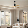 Matthews Fan Company - PA3-BK-LM-60 - 60" Ceiling Fan - Patricia-3 - Matte Black