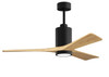 Matthews Fan Company - PA3-BK-LM-52 - 52" Ceiling Fan - Patricia-3 - Matte Black