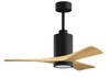 Matthews Fan Company - PA3-BK-LM-42 - 42" Ceiling Fan - Patricia-3 - Matte Black
