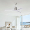 Matthews Fan Company - MK-BN-WH - Ceiling Fan - Molly - Brushed Nickel