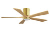 Matthews Fan Company - IR5HLK-BRBR-LM-52 - 52" Ceiling Fan - Irene-5HLK - Brushed Brass
